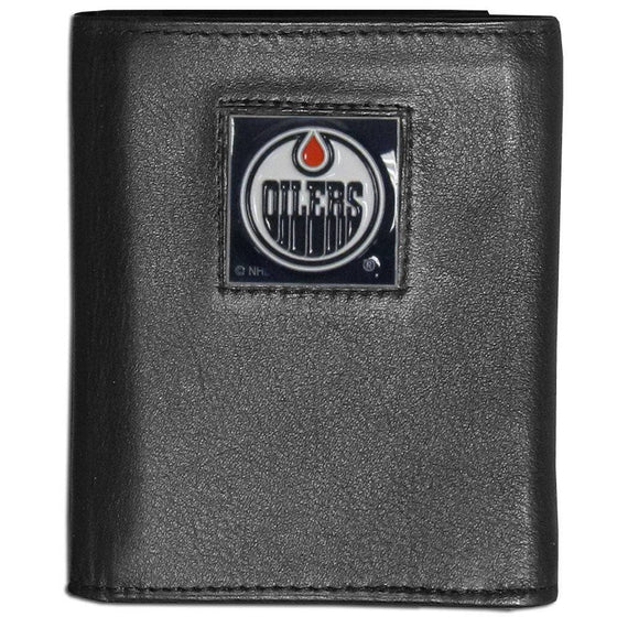 Edmonton Oilers�� Leather Tri-fold Wallet (SSKG) - 757 Sports Collectibles