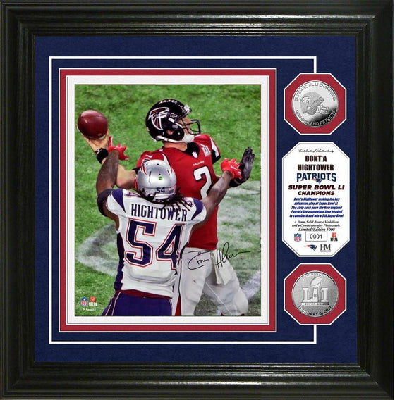 New England Patriots Dont'a Hightower Super Bowl 51 LI Champions Signed/Autographed Strip Sack Photo Mint L/E of 54 - 757 Sports Collectibles