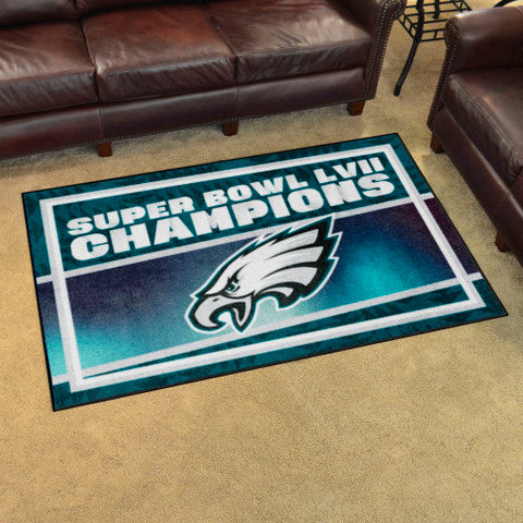 Philadelphia Eagles Super Bowl LVII 4x6 Rug