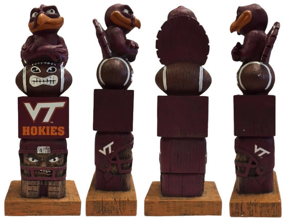 NCAA Virginia Tech Hokies Tiki Totem Pole Mascot Figurine Statues