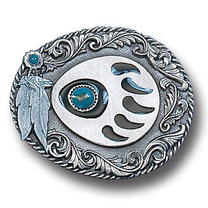 Western Claw with Stone Enameled Belt Buckle (SSKG) - 757 Sports Collectibles