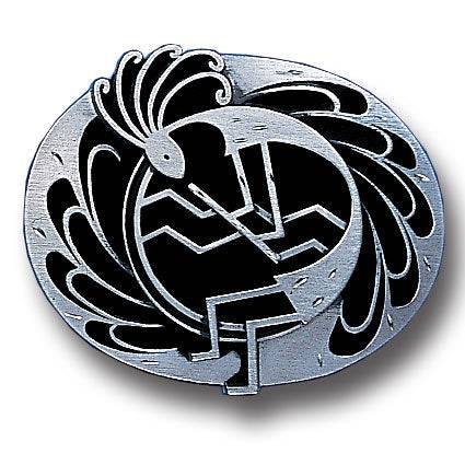 Kokopelli  (Diamond Cut) Enameled Belt Buckle (SSKG) - 757 Sports Collectibles