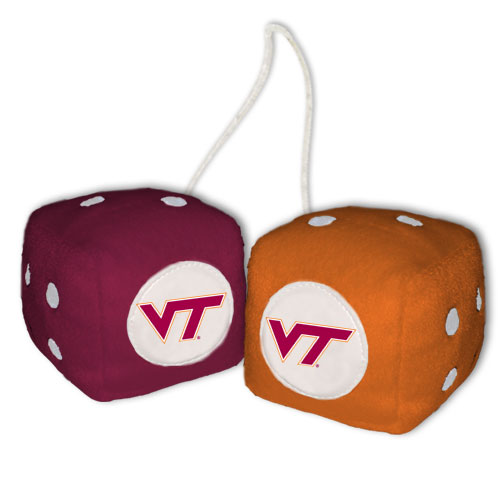 Virginia Tech Hokies Fuzzy Dice