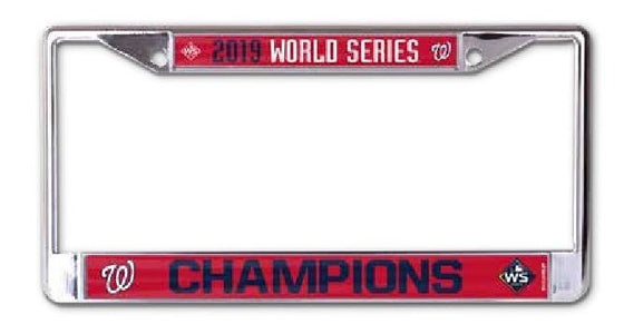 Washington Nationals 2019 World Series Champions Mirrored License Plate Frame