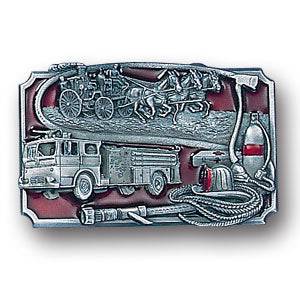 Fire Fighting Enameled Belt Buckle (SSKG) - 757 Sports Collectibles