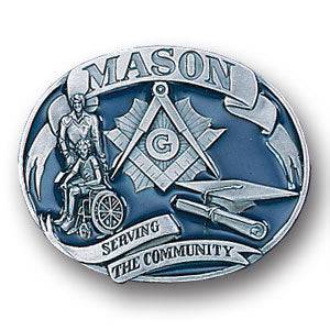 Mason 3D Enameled Belt Buckle (SSKG) - 757 Sports Collectibles