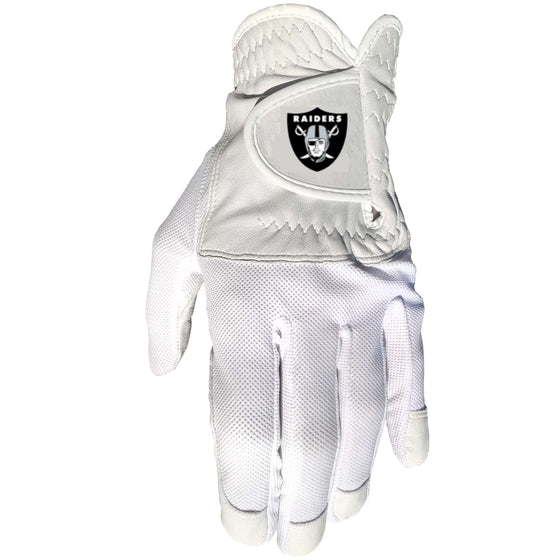 Las Vegas Raiders Golf Glove - Single Fit - Cabretta Leather - 757 Sports Collectibles