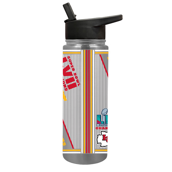 NFL Super Bowl Champ 24oz Jr. Thirst Hydration Water Bottle with Color Graphics - Kansas City Chiefs - 757 Sports Collectibles