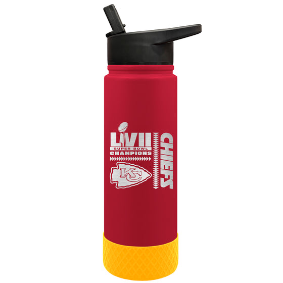 NFL Super Bowl Champ 24oz Laser Etched Jr. Thirst Hydration Water Bottle - Kansas City Chiefs - 757 Sports Collectibles