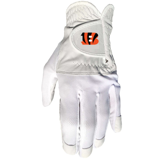 Cincinnati Bengals Golf Glove - Single Fit - Cabretta Leather - 757 Sports Collectibles