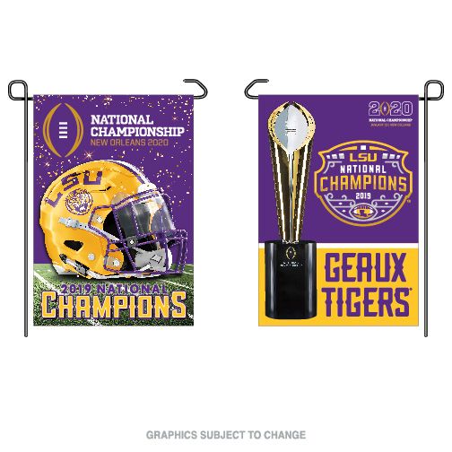 Louisiana State LSU Tigers 2019-2020 NCAA Football National Champions 2-Sided Garden Flag