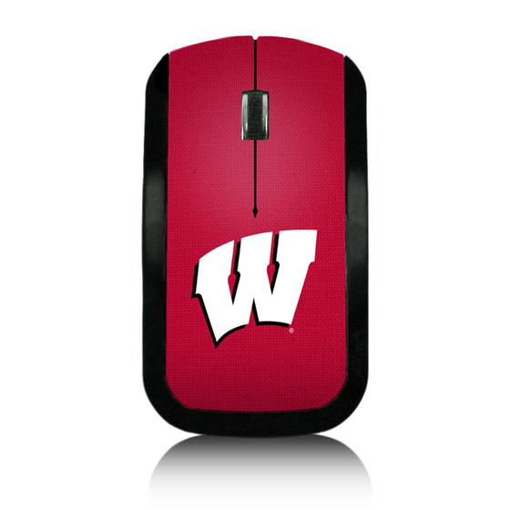 Wisconsin Badgers Solid Wireless USB Mouse-0