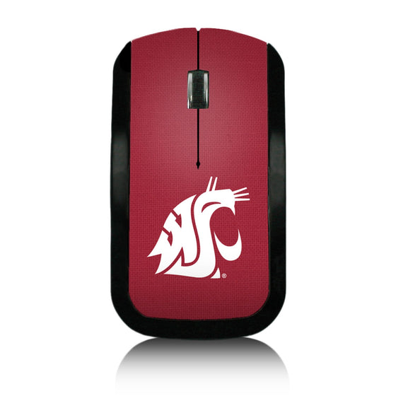 Washington State Cougars Solid Wireless USB Mouse-0