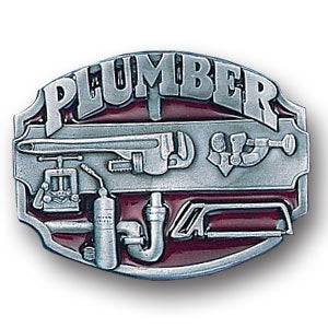 Plumber  Enameled Belt Buckle (SSKG) - 757 Sports Collectibles