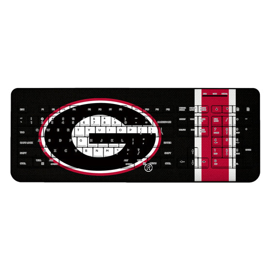 Georgia Bulldogs Stripe Wireless USB Keyboard-0