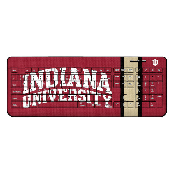 Indiana Hoosiers Stripe Wireless USB Keyboard-0