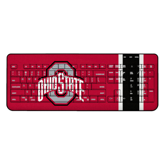 Ohio State Buckeyes Stripe Wireless USB Keyboard-0