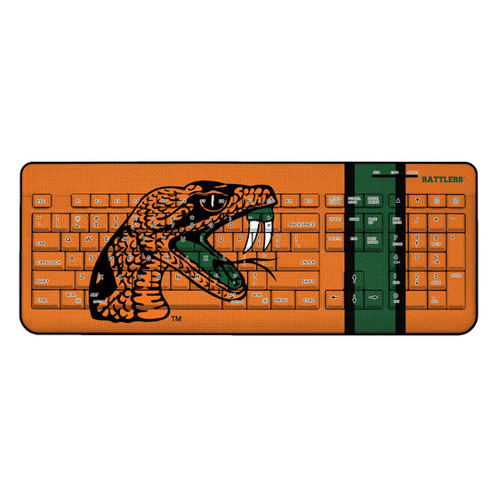 Florida A&M Rattlers Stripe Wireless USB Keyboard-0