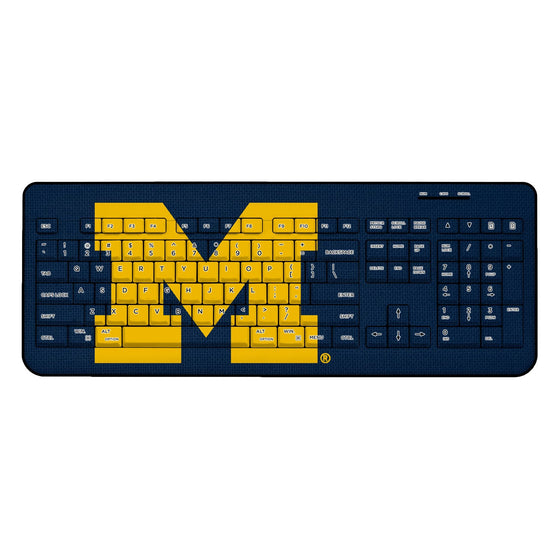 Michigan Wolverines Solid Wireless USB Keyboard-0