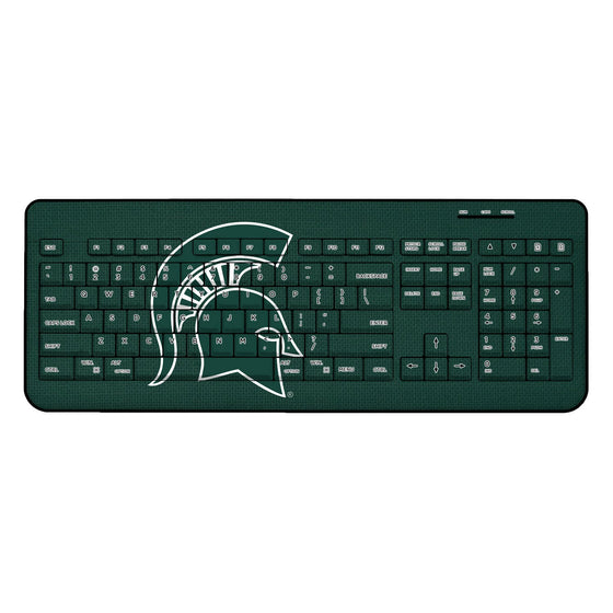 Michigan State Spartans Solid Wireless USB Keyboard-0