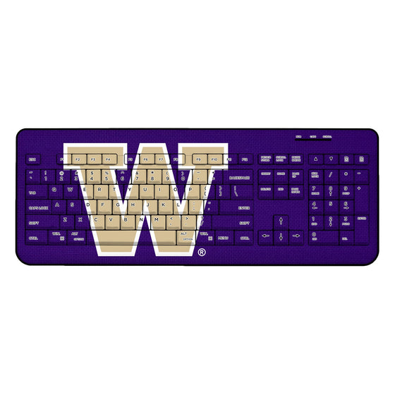 Washington Huskies Solid Wireless USB Keyboard-0