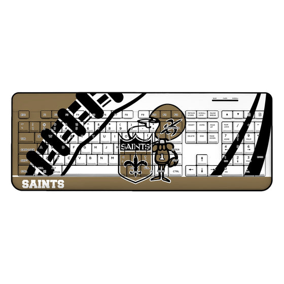 New Orleans Saints Passtime Wireless USB Keyboard - 757 Sports Collectibles