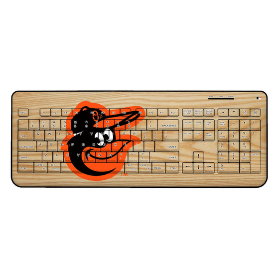 Baltimore Orioles Orioles Wood Bat Wireless USB Keyboard - 757 Sports Collectibles