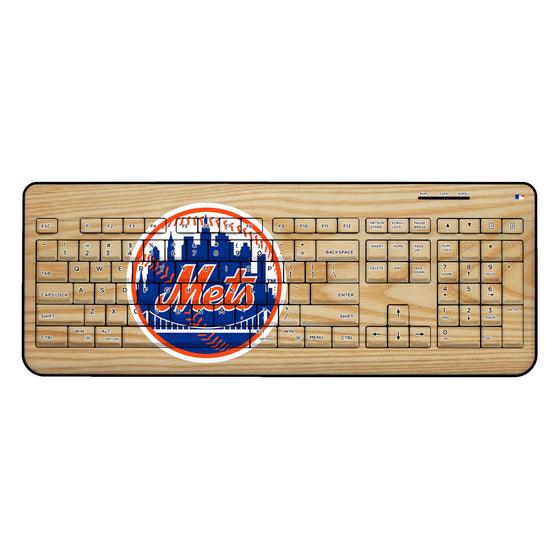 New York Mets Mets Wood Bat Wireless USB Keyboard - 757 Sports Collectibles