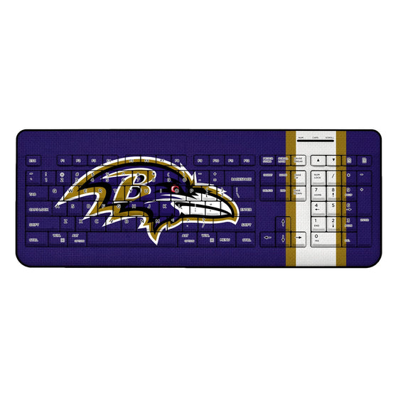 Baltimore Ravens Stripe Wireless USB Keyboard - 757 Sports Collectibles