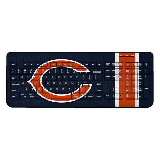 Chicago Bears Stripe Wireless USB Keyboard - 757 Sports Collectibles