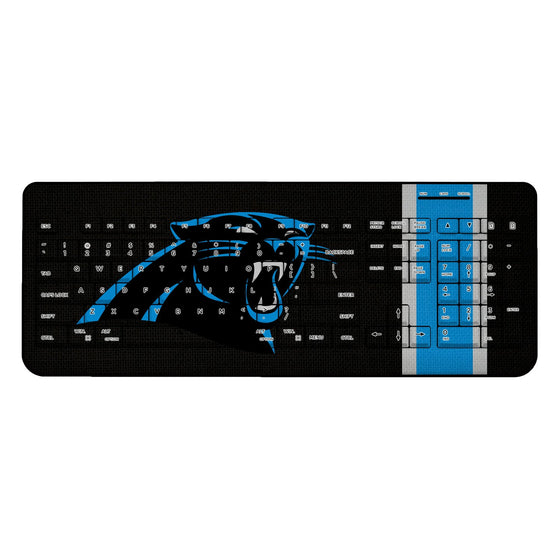 Carolina Panthers Stripe Wireless USB Keyboard - 757 Sports Collectibles