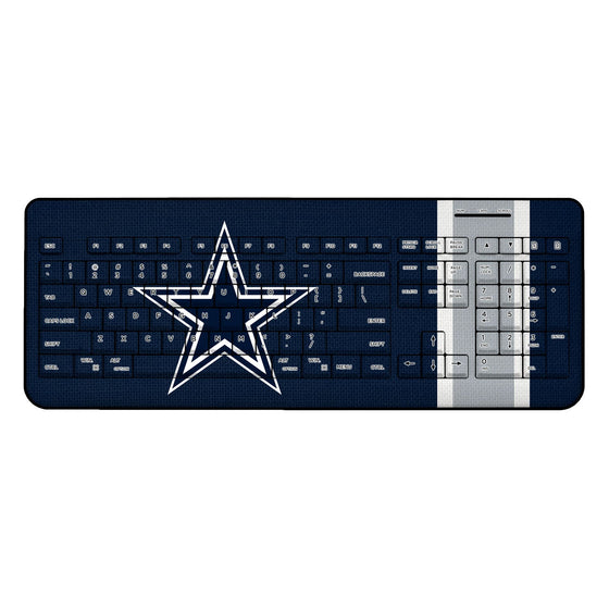 Dallas Cowboys Stripe Wireless USB Keyboard - 757 Sports Collectibles