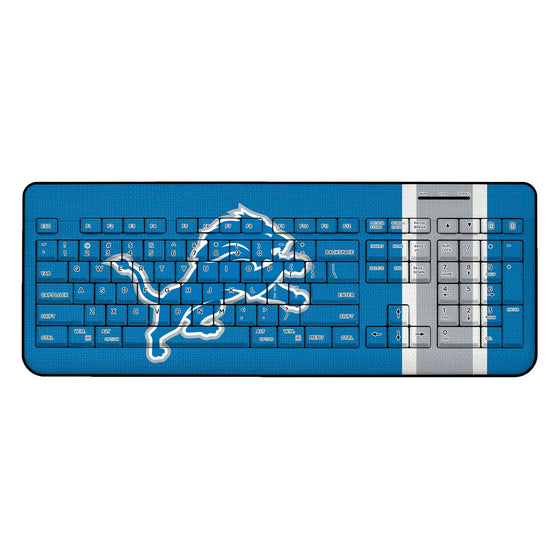 Detroit Lions Stripe Wireless USB Keyboard - 757 Sports Collectibles