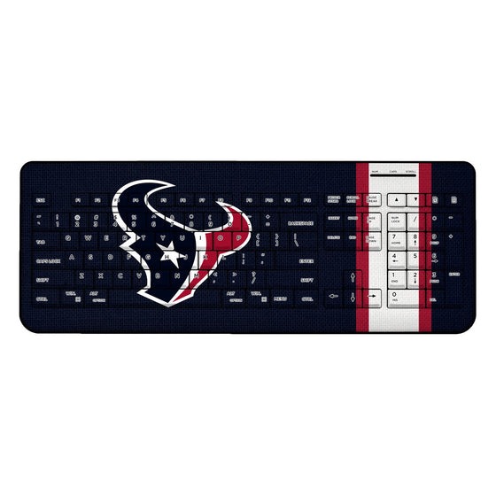 Houston Texans Stripe Wireless USB Keyboard - 757 Sports Collectibles