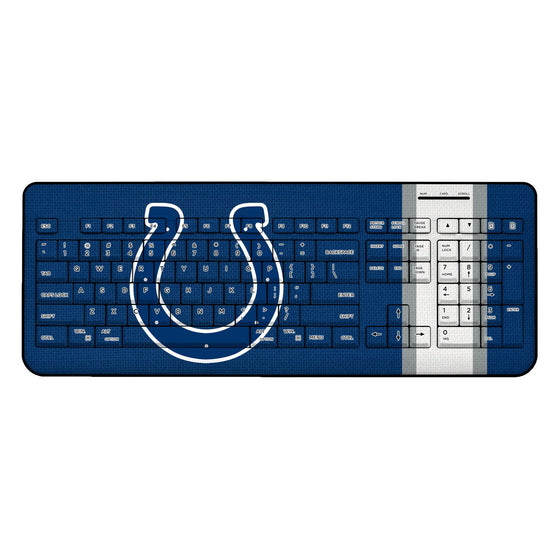 Indianapolis Colts Stripe Wireless USB Keyboard - 757 Sports Collectibles