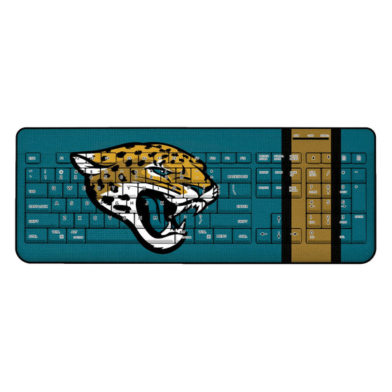 Jacksonville Jaguars Stripe Wireless USB Keyboard - 757 Sports Collectibles