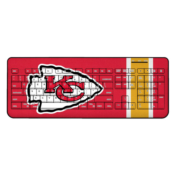 Kansas City Chiefs Stripe Wireless USB Keyboard - 757 Sports Collectibles