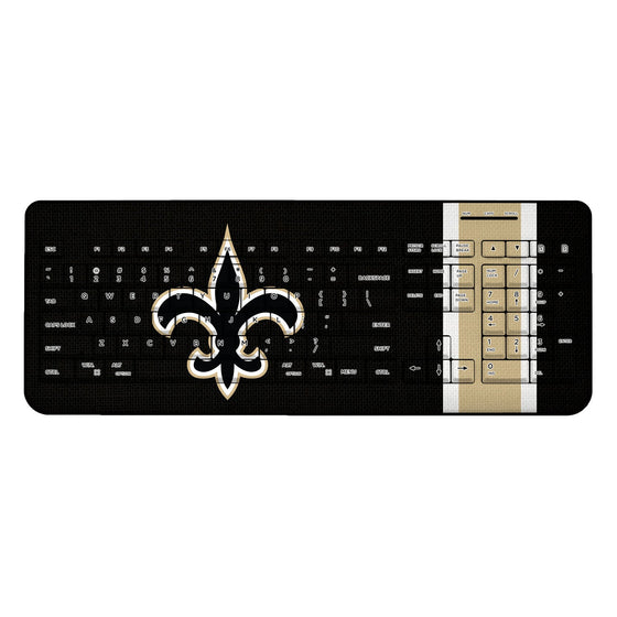 New Orleans Saints Stripe Wireless USB Keyboard - 757 Sports Collectibles
