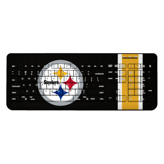 Pittsburgh Steelers Stripe Wireless USB Keyboard - 757 Sports Collectibles