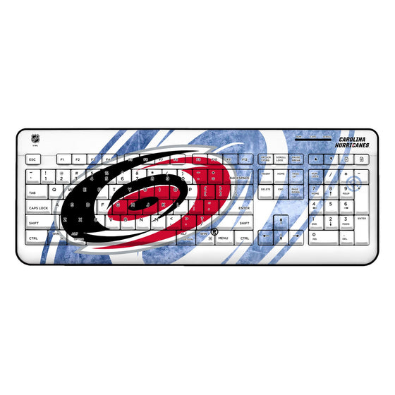 Carolina Hurricanes Ice Tilt Wireless USB Keyboard-0