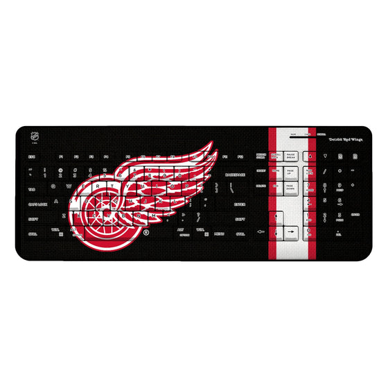 Detroit Red Wings Stripe Wireless USB Keyboard-0