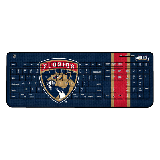Florida Panthers Stripe Wireless USB Keyboard-0