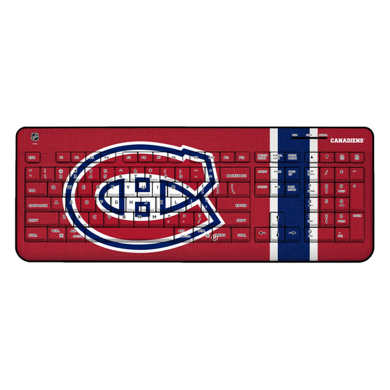 Montreal Canadiens Stripe Wireless USB Keyboard-0