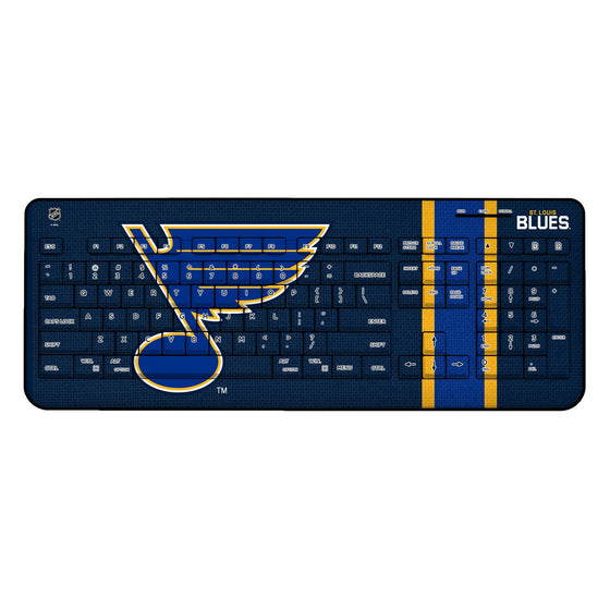 St. Louis Blues Stripe Wireless USB Keyboard-0