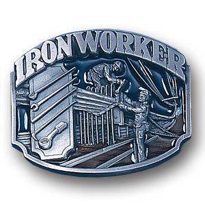 Iron Worker  Enameled Belt Buckle (SSKG) - 757 Sports Collectibles