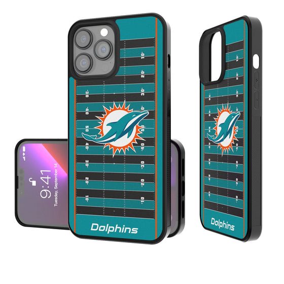 Miami Dolphins Football Field Bumper Case - 757 Sports Collectibles