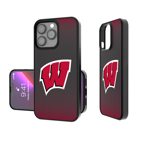 Wisconsin Badgers Linen Bump Phone Case-0