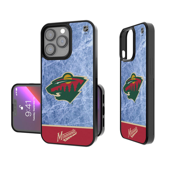 Minnesota Wild Ice Wordmark Bumper Case-0