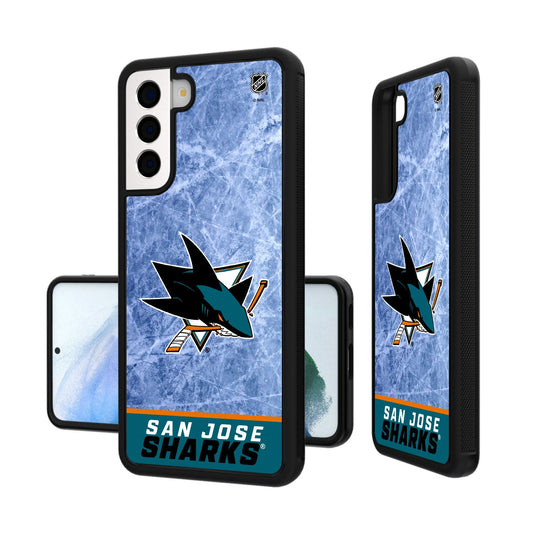 San Jose Sharks Ice Wordmark Bumper Case-1