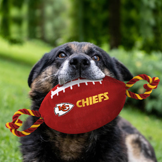 NFL Kansas City Chiefs Nylon Football Toy Pets First - 757 Sports Collectibles